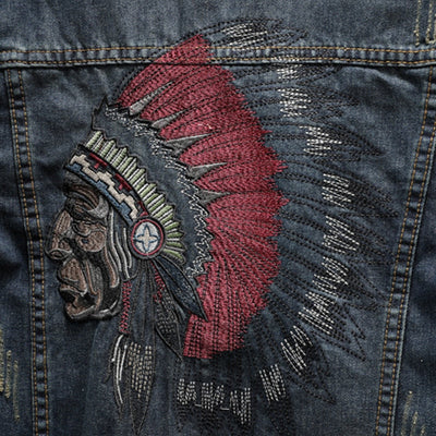 Mens Denim Jacket with Design