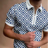 Mens Geo Pattern Polo Shirt